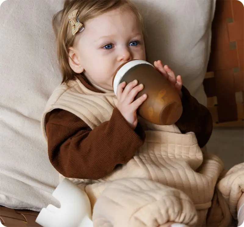 Babyfles met extra brede hals